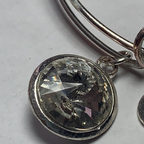 Alex and Ani Clear Stone Bangle Bracelet - Picture 2 of 5
